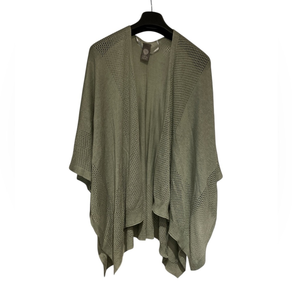 Vince Camuto Green Drape Ruana Wrap One Size